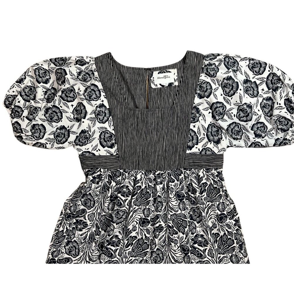 ANTHROPOLOGIE Bloomingprint Dress Adrienne Flounced Midi Floral Size 14 Pockets - Picture 9 of 13